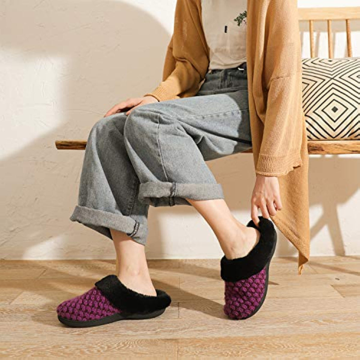 Ladies Slippers Wishcotton Slippers Wishcotton Womens Memory Foam