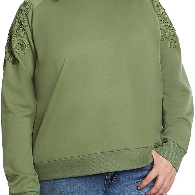 Gloria Vanderbilt Two-Tone Lace Detail Undershirt, Size S