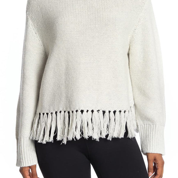New Balance white fringe sweatshirt, size L
