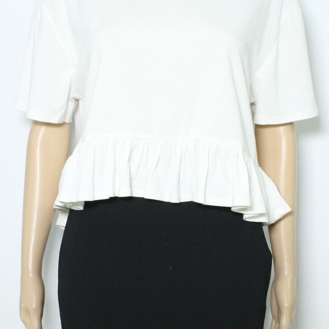 Poof New York Elegant Ivory White Blouse L