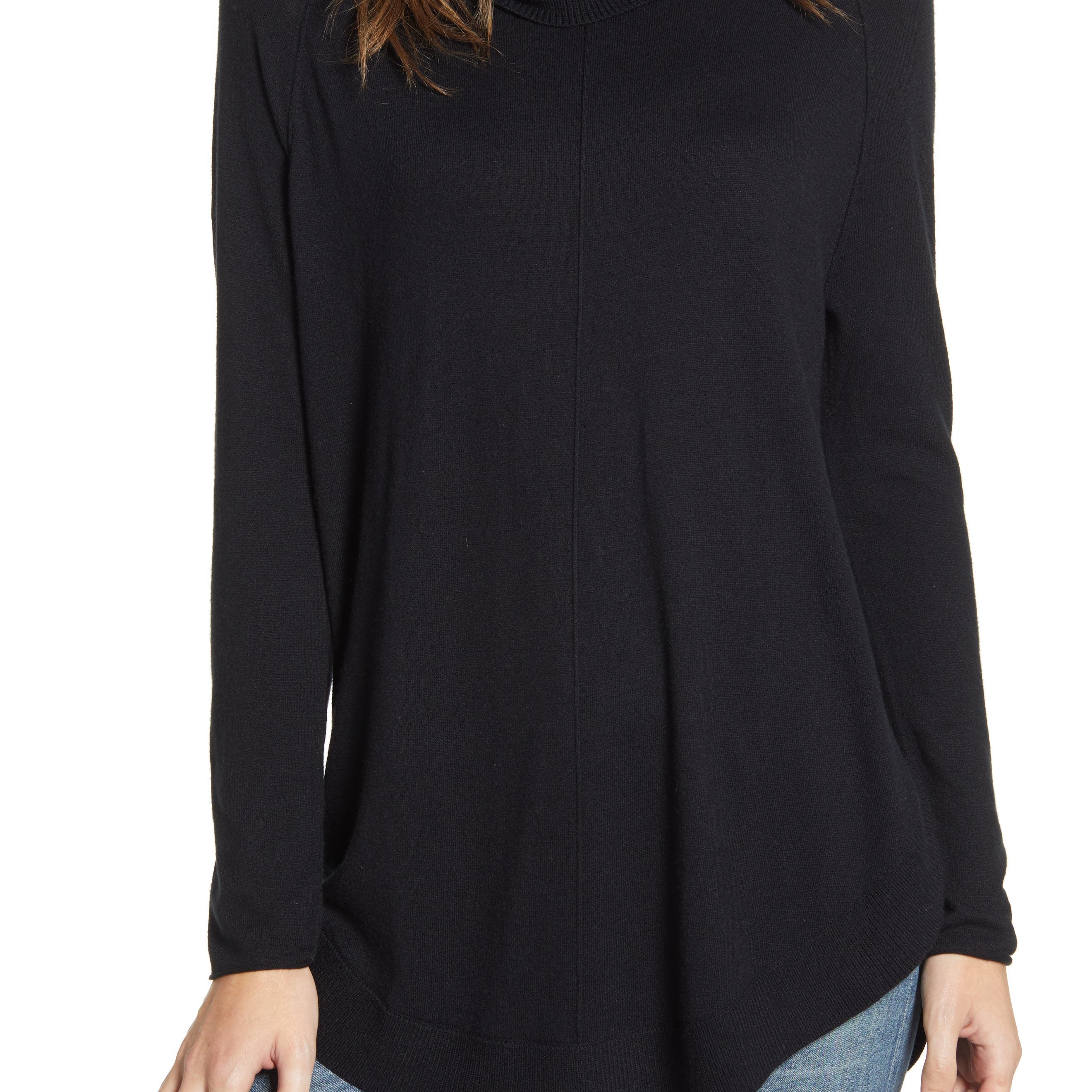 Caslon® Round Neck Tunic Pullover Size S