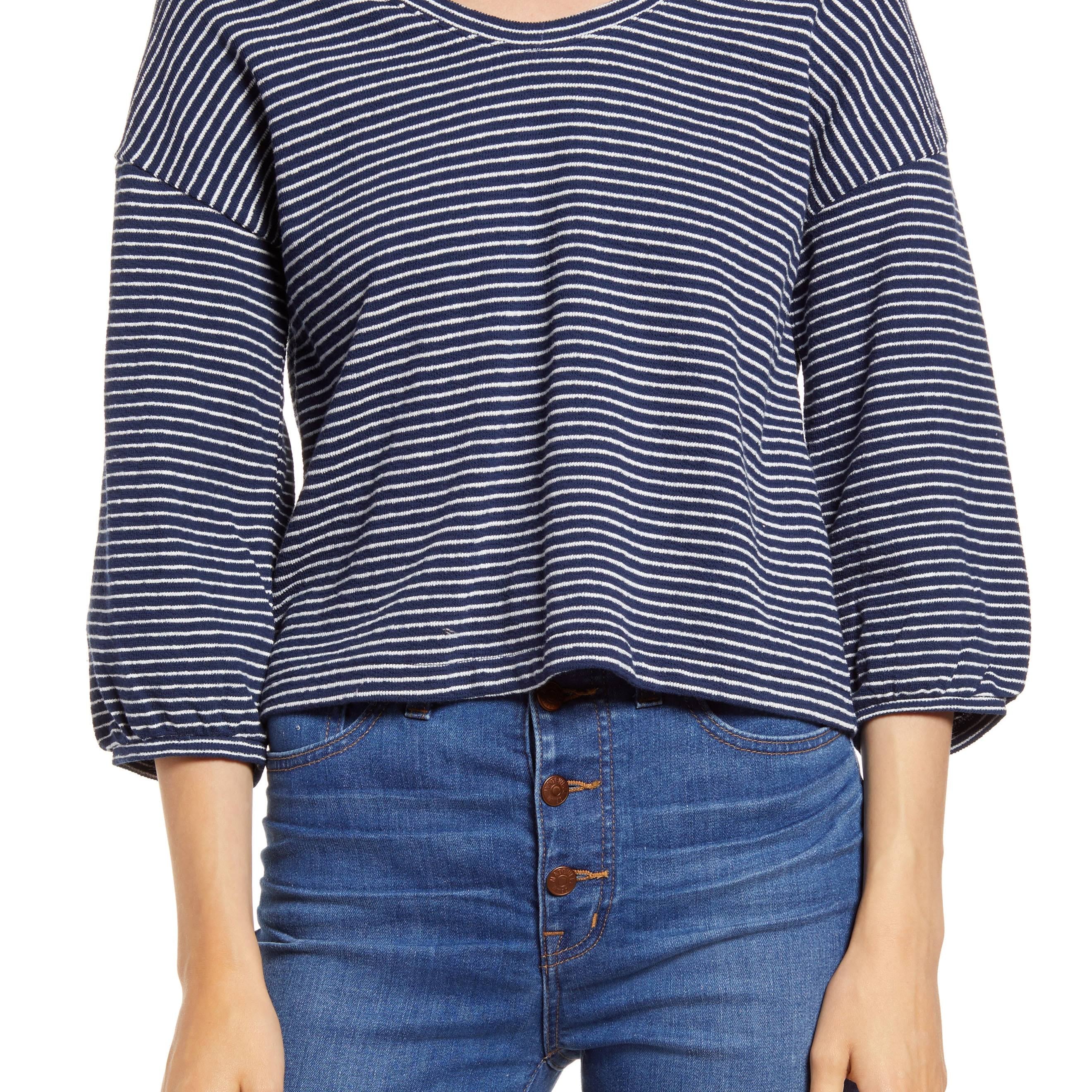 Madewell striped cotton blouse