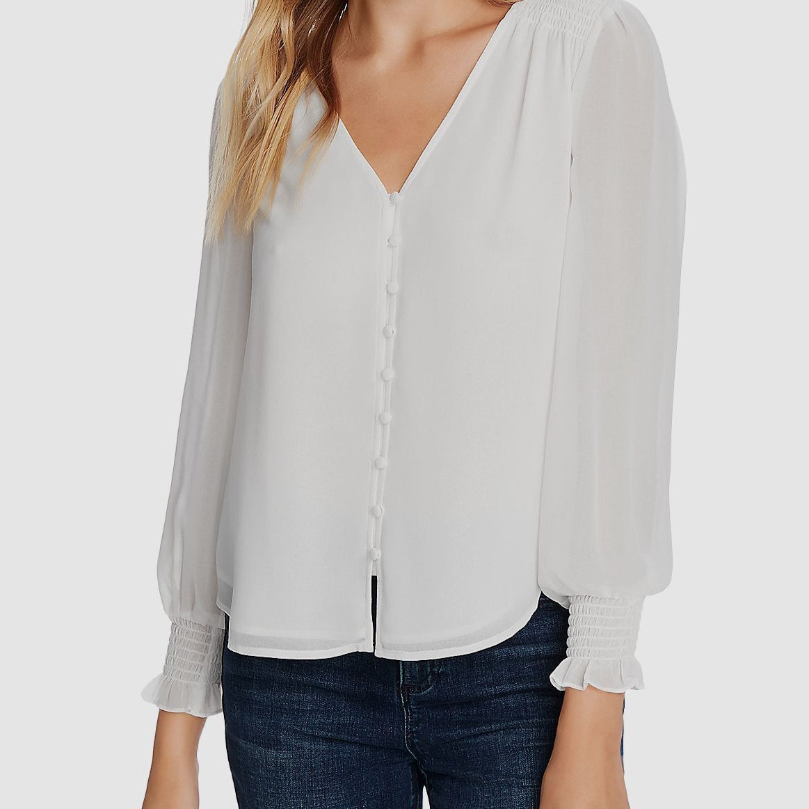 1.State Smocked Top Size M