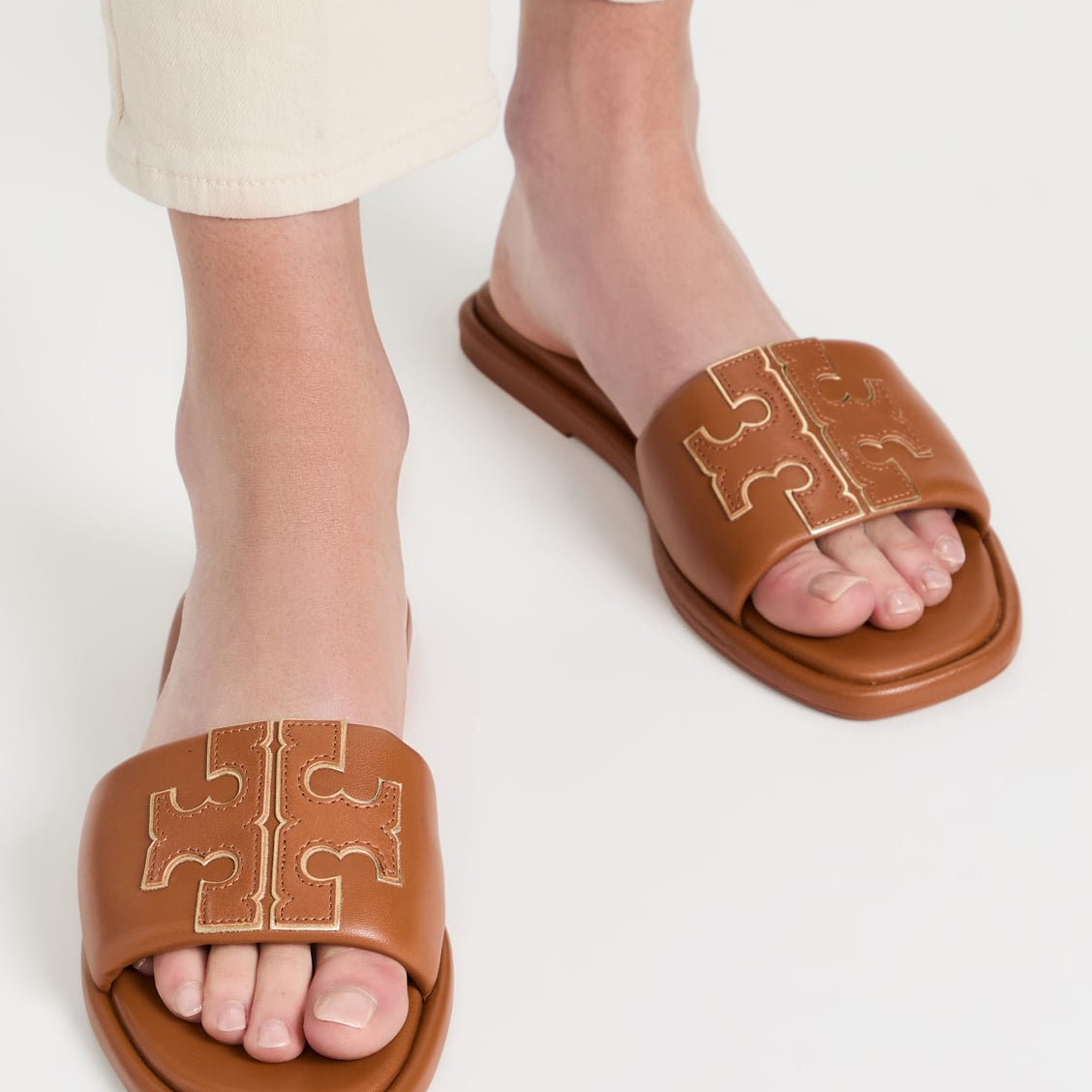 TORY BURCH Double T Sport Slides Sandal