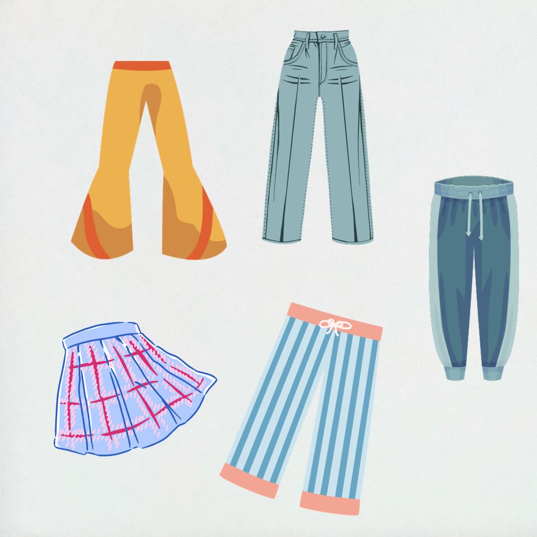 بنطلونات وسكيرتات و شورتات وكل شي من الخصر وتحت