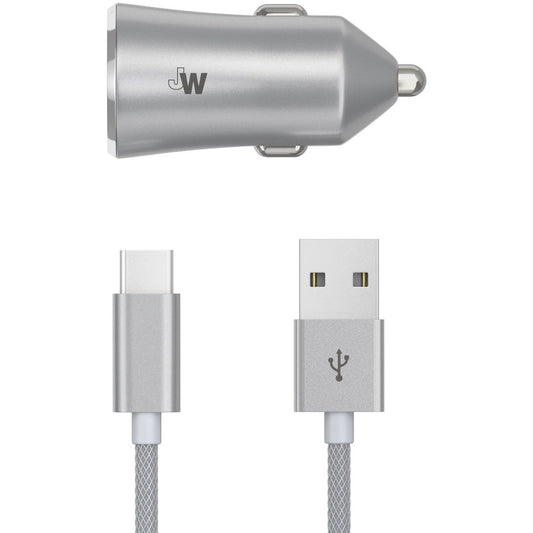 Car charger with two USB-A ports with cable 17 watts from JUST WIRELESS company