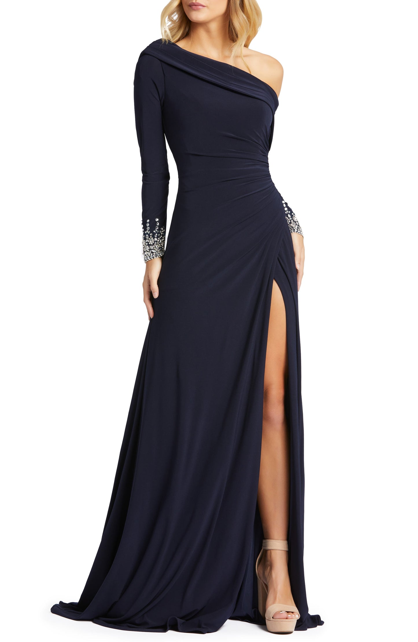 Jersey Gown dress with an attractive design, size 16
