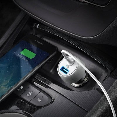 POWER DRIVE 2 car charger from ANKER with iPhone cable and an extra port