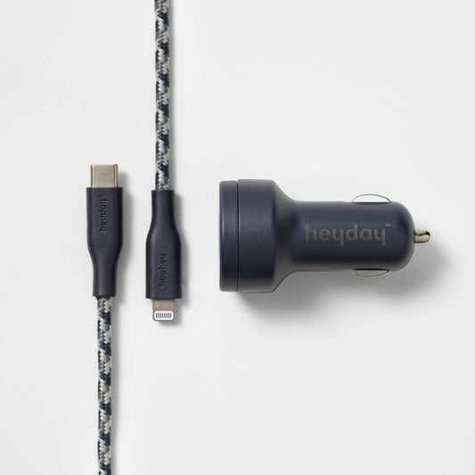 HeyDay car charger with iPhone charging cable
