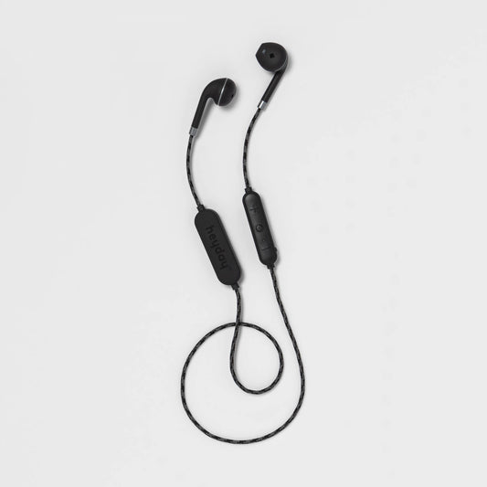 HEYDAY Braided Bluetooth Headphones (Black and White)