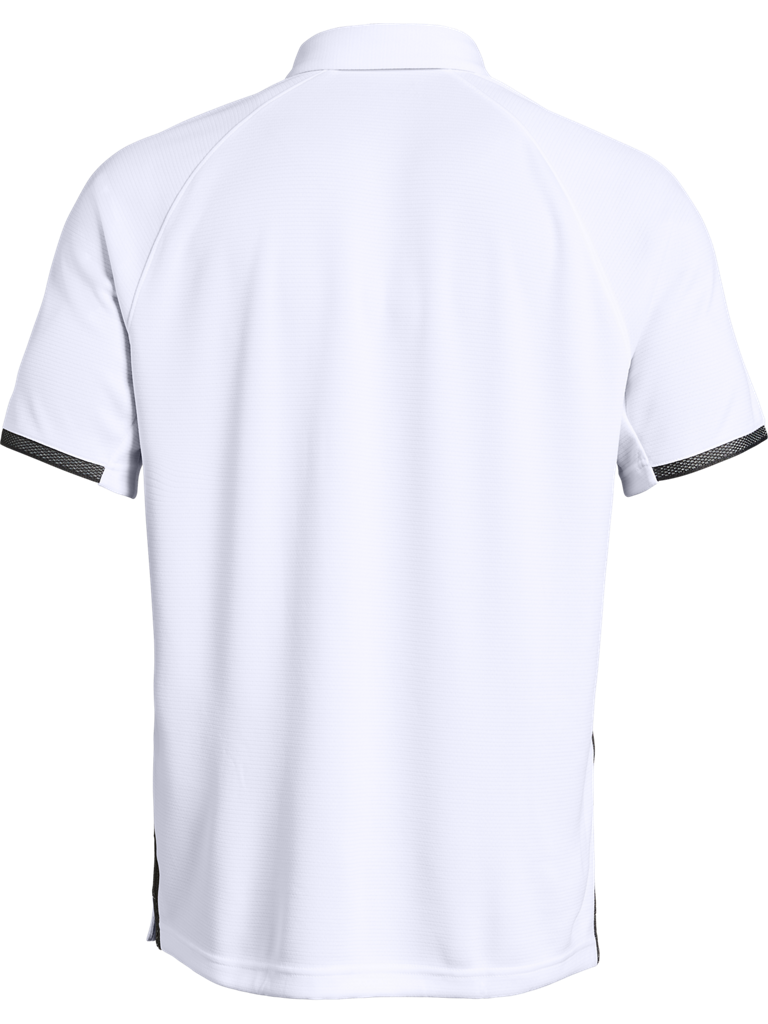 قميص بولو UA Performance Team للرجال لون ابيض (مقاسات كبيرة)