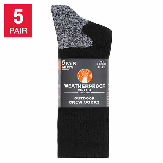 5 Pairs Weatherproof Wool Blend Socks