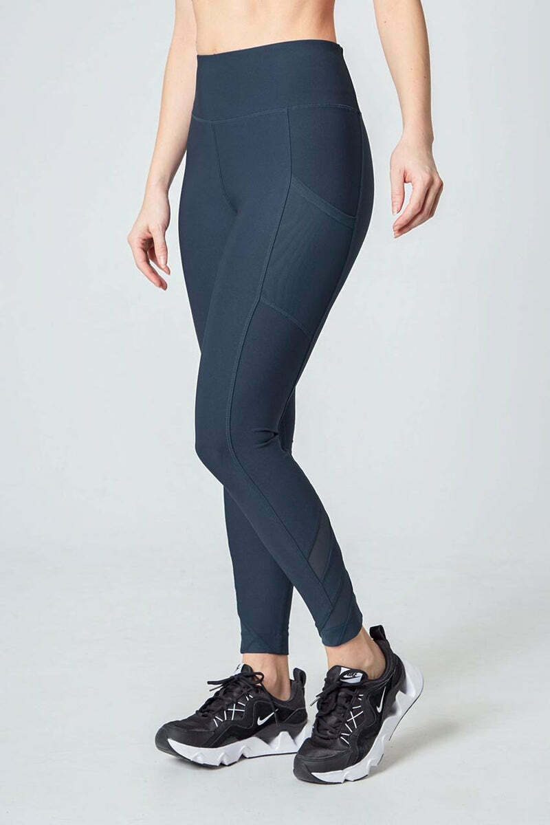 Mondetta Leggings Womens Medium Navy Blue Fitted Compression Activewear -  $11 - From Taylor