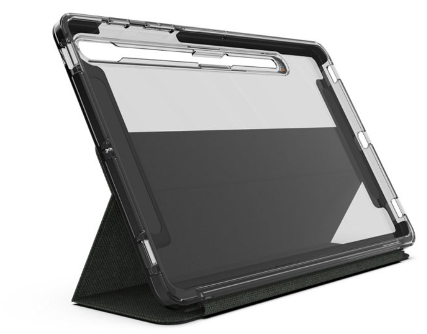 The cover of the Galaxy Tab S+7 is transparent black from the inside