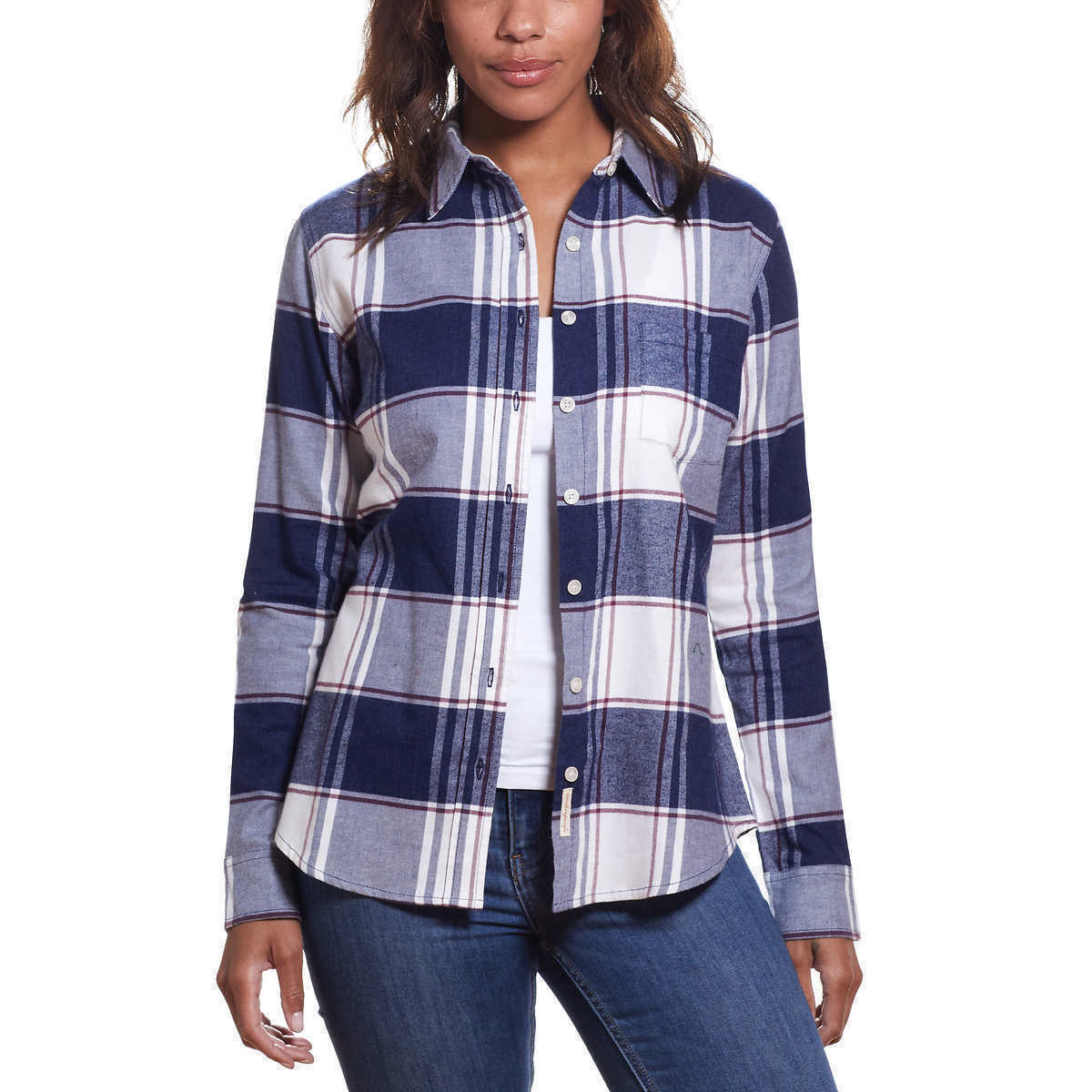 Weatherproof Striped Flannel Casual Chemise