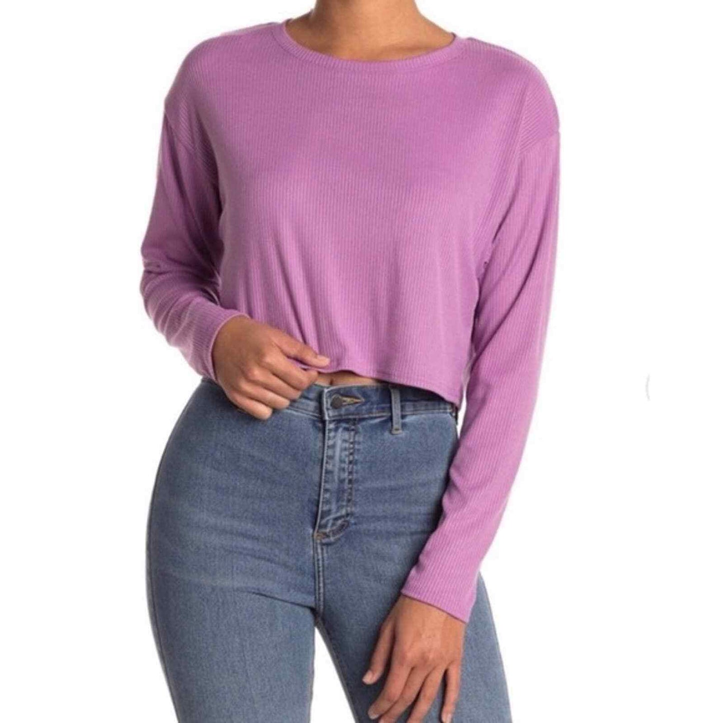 ABOUND Purple cropped shirt XL